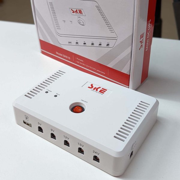 SKE SK616 Mini UPS For Wifi Router + ONU + IP Cam/CC Cam ( 13,200mAh With 5 Output)