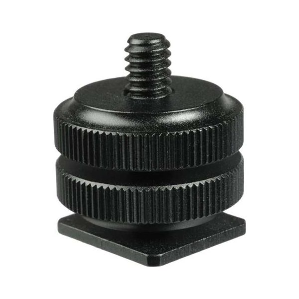 GearUP CM30 1/4 Inch (Full Metal) Double Nut Cold Shoe Mount for Camera, LED Light, Microphone etc.