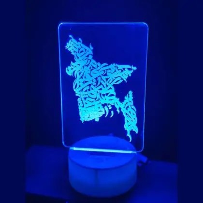 GearUP Acrylic Multicolor Night Lamp White (BD Map)